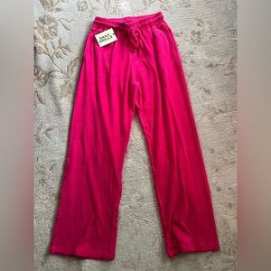 BRAND NEW never worn pink terry cloth pants from daily drills
